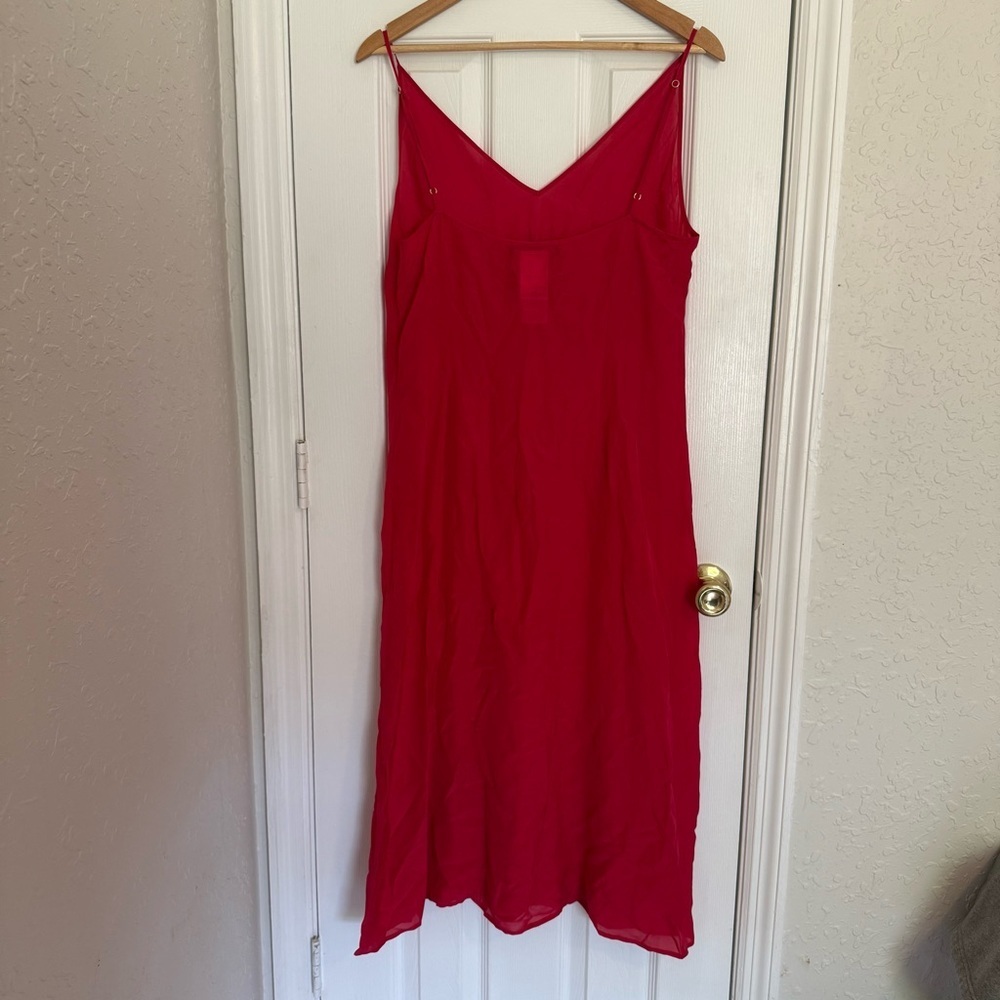 Max Mara Studio Red Spaghetti Strap Slip Dress 10 - Picture 5 of 6